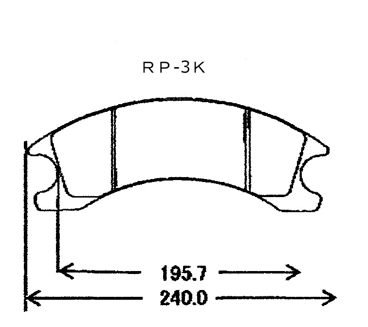 ラフタークレーンディスクパッド２枚入りRP-3K